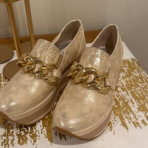 Dolce Vita Gold Chain Embellished Women's Shoes